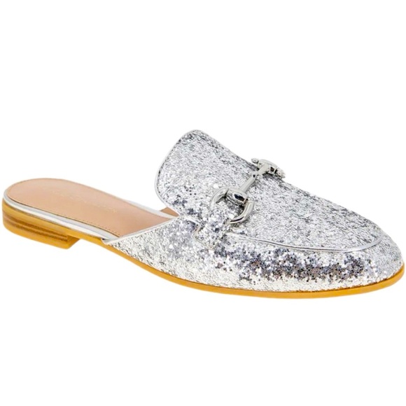 BCBG Shoes - BCBGeneration Zorie Loafer Mules Silver Glitter 8.5